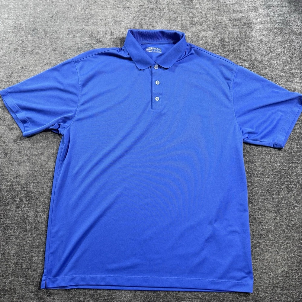 Nike Golf Nike Fit Dry Men's Polo Shirt Size XL Blue Activewear 128898-491